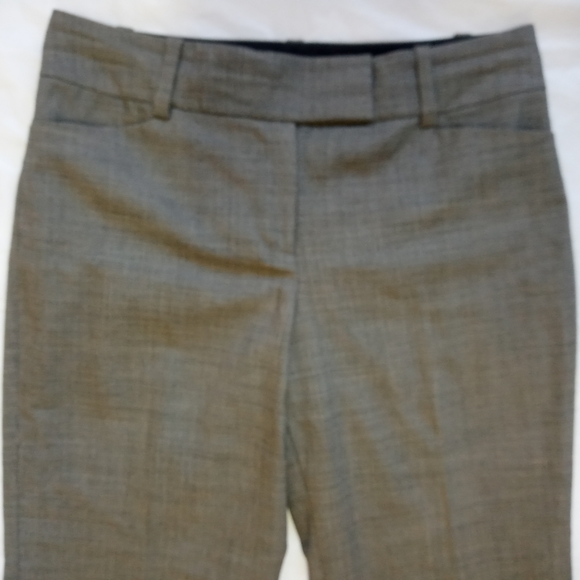 Ann Taylor Wool Tweed Gray Tan Trouser Dress Pants - Picture 2 of 8